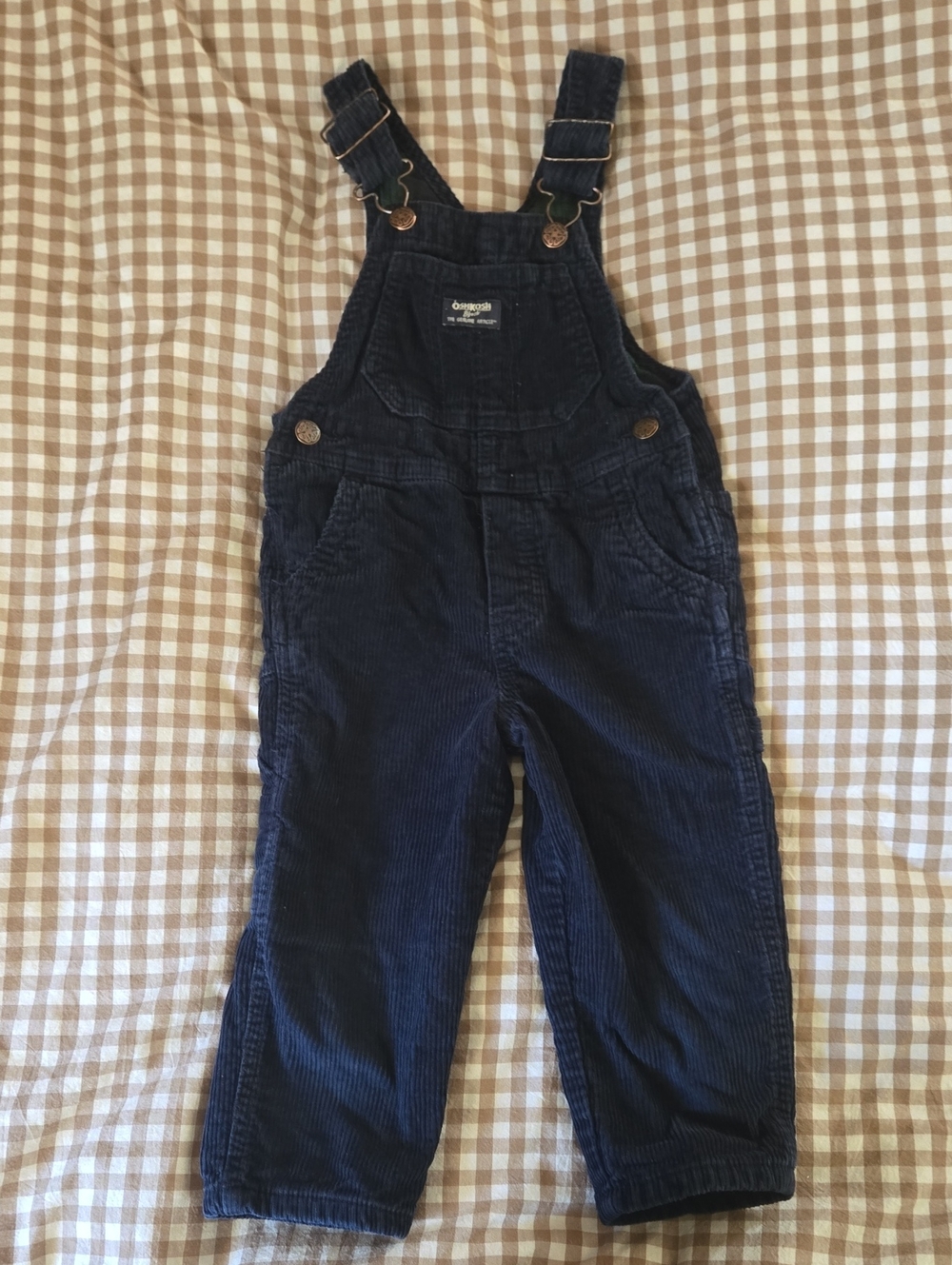 Oshkosh Dark Blue Lined Corduroy Overalls